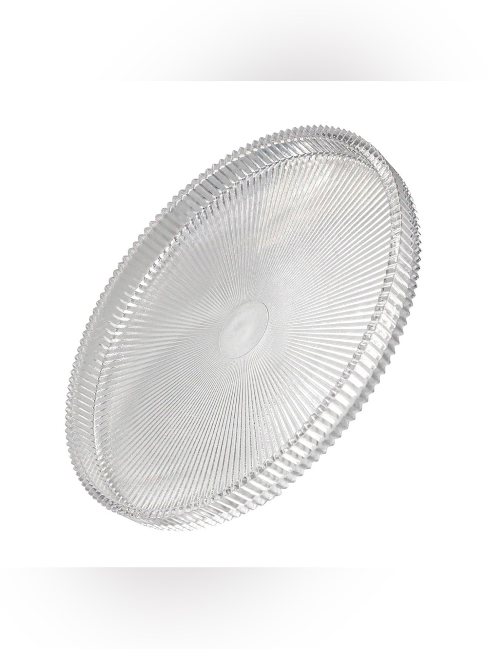 10-Inch Round Glass Serving Tray and Decorative Food Platter